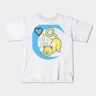 Cool Cat And Lazy Kitty Kids T-Shirt